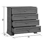 Комод Кентаки KOM4S каштан - Выставка Лобня | изображение 5