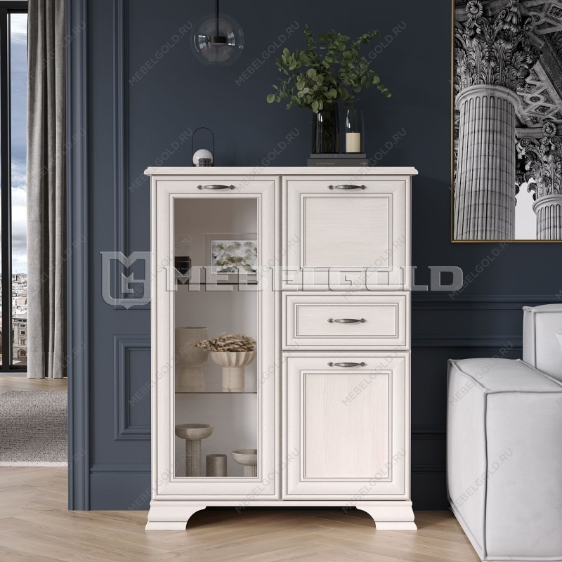 Тумба Тиффани 1V2D1S вудлайн кремовый | изображение 1