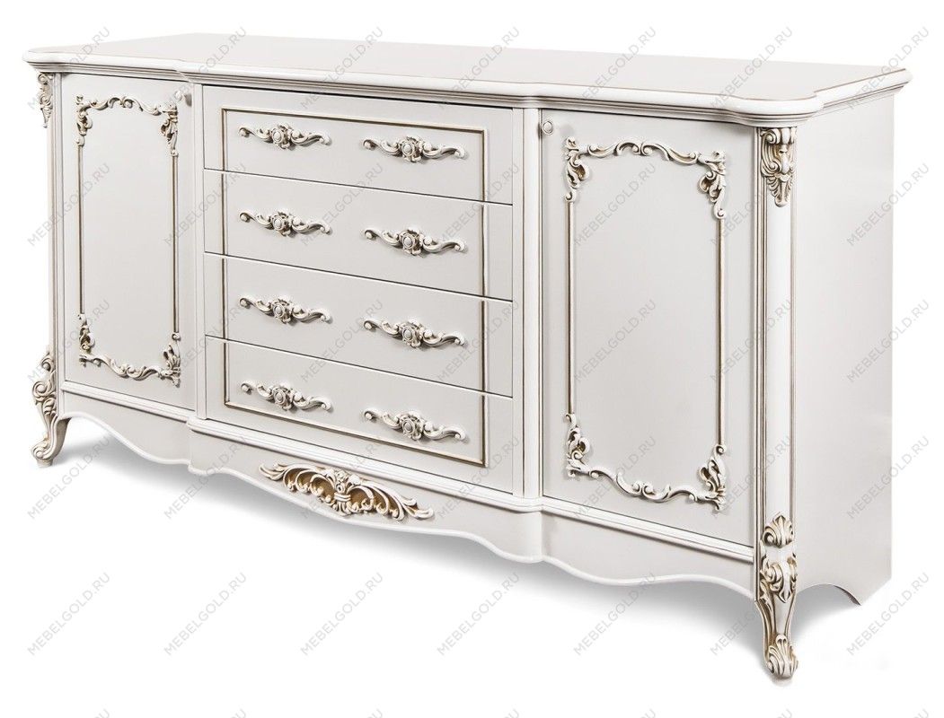 Комод Флоренция белый глянец