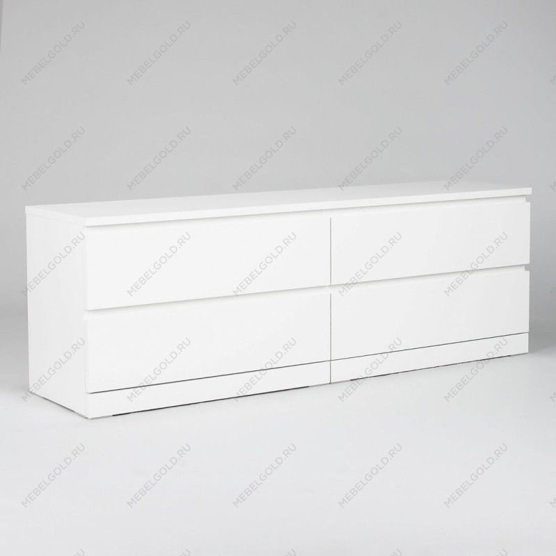 МАЛЬМ / VARMA Комод ИКЕА / IKEA 4D, 160x54x40, пигмент, белый | изображение 1