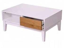 Стол Квадро (молочный дуб/светлый дуб)