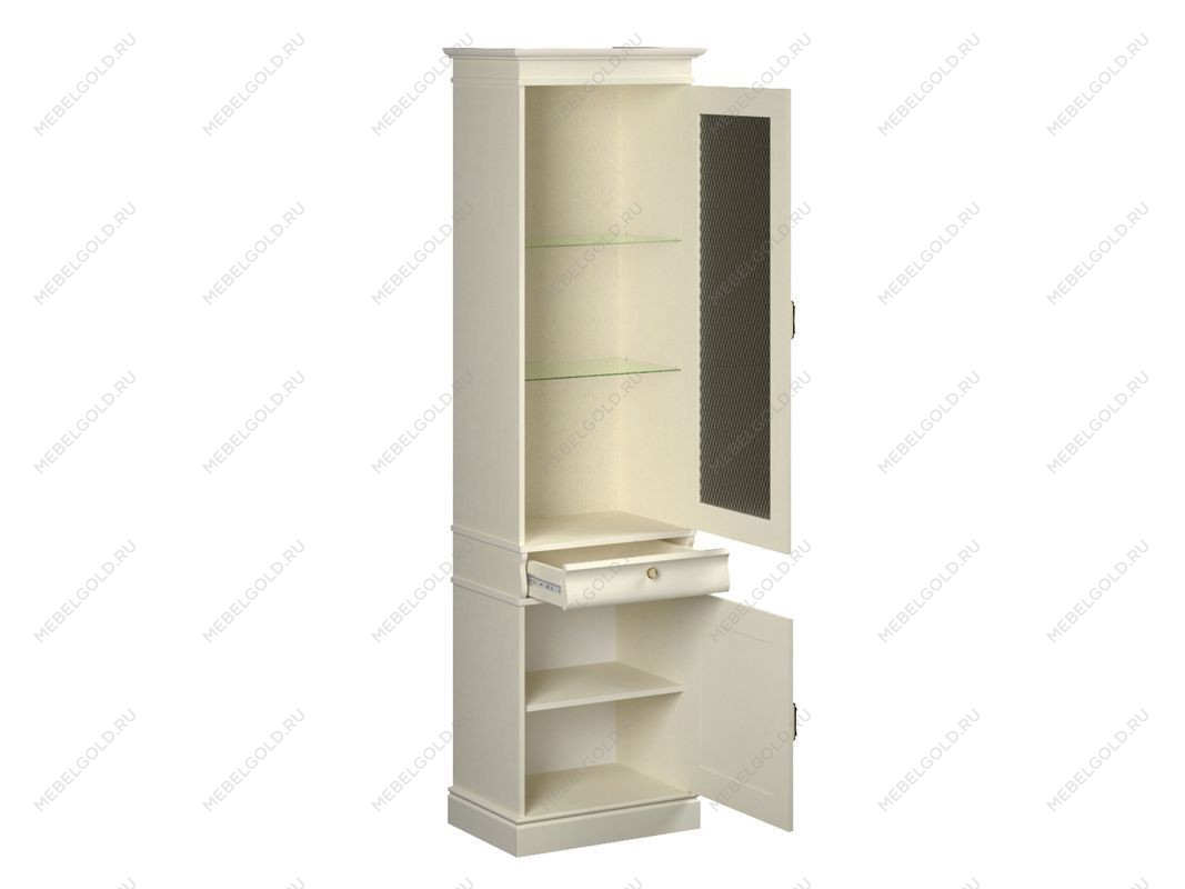 Пенал со стеклом, Сиена (595*406*2100) Береза бежевая, 31802 | изображение 2