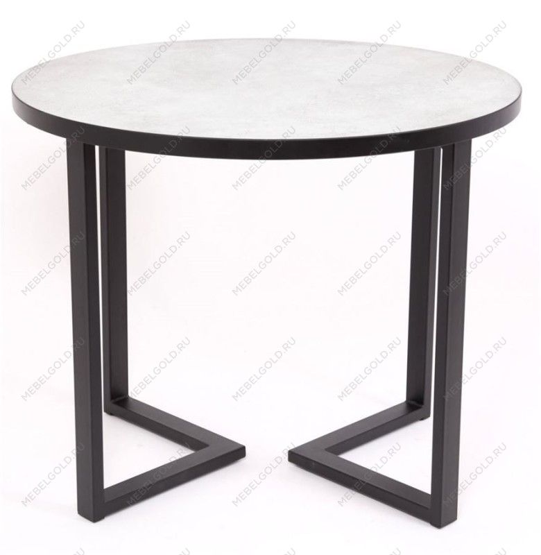 Стол круглый Лофт Зиг-Заг (ЛДСП 32 мм /Мрамор сетте 1468/ кромка чёрная) | изображение 2