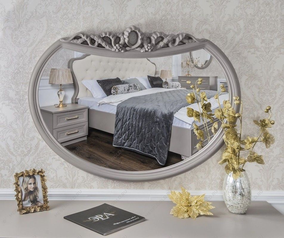 м. Марьина Роща - Зеркало Мокко ППУ для туалетного столика серый камень | изображение 1