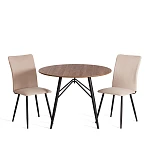 Стул обеденный La Rousse, NEW, флок, бежевый/черный, 7, 45x55x93 см | изображение 14