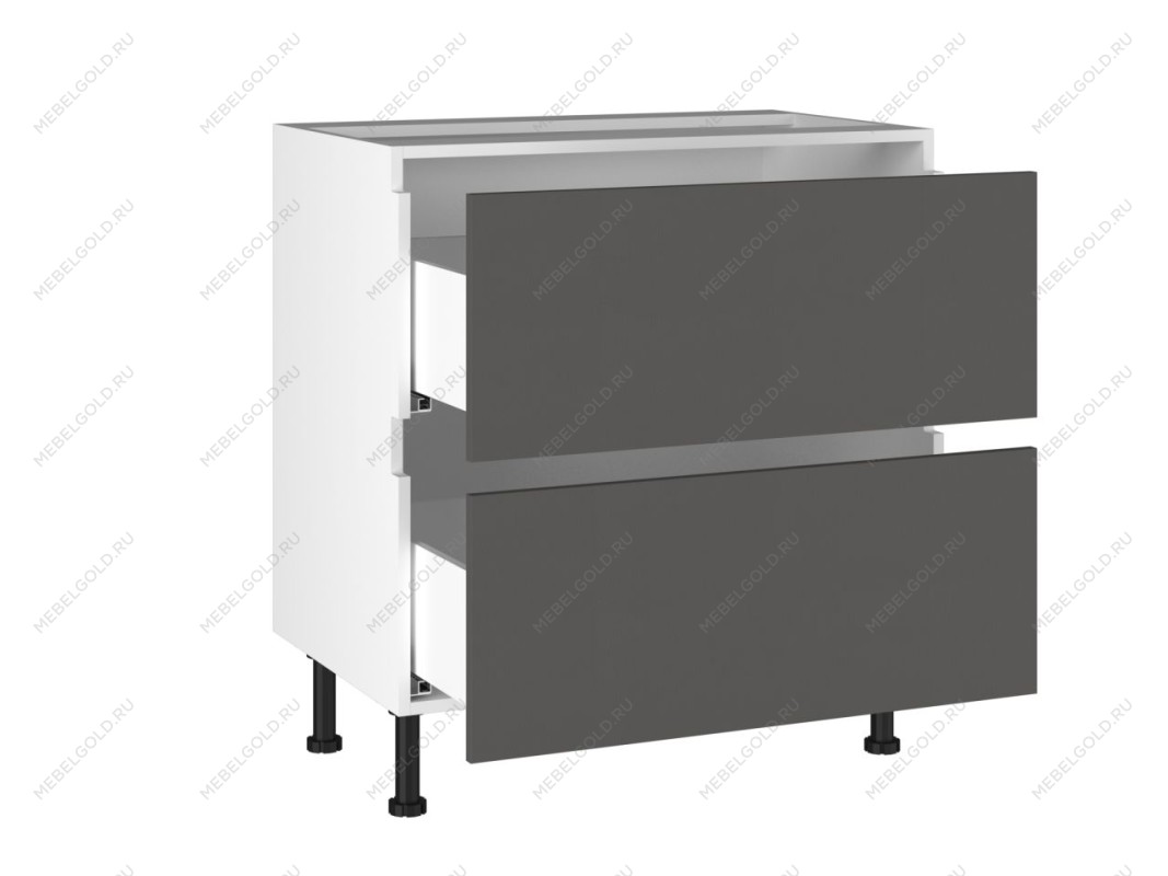 Стол с ящиками СЯ-(2)-80 Start Soft Boyard, Виста (800*523*870) Экокожа Серый, 26616 | изображение 1