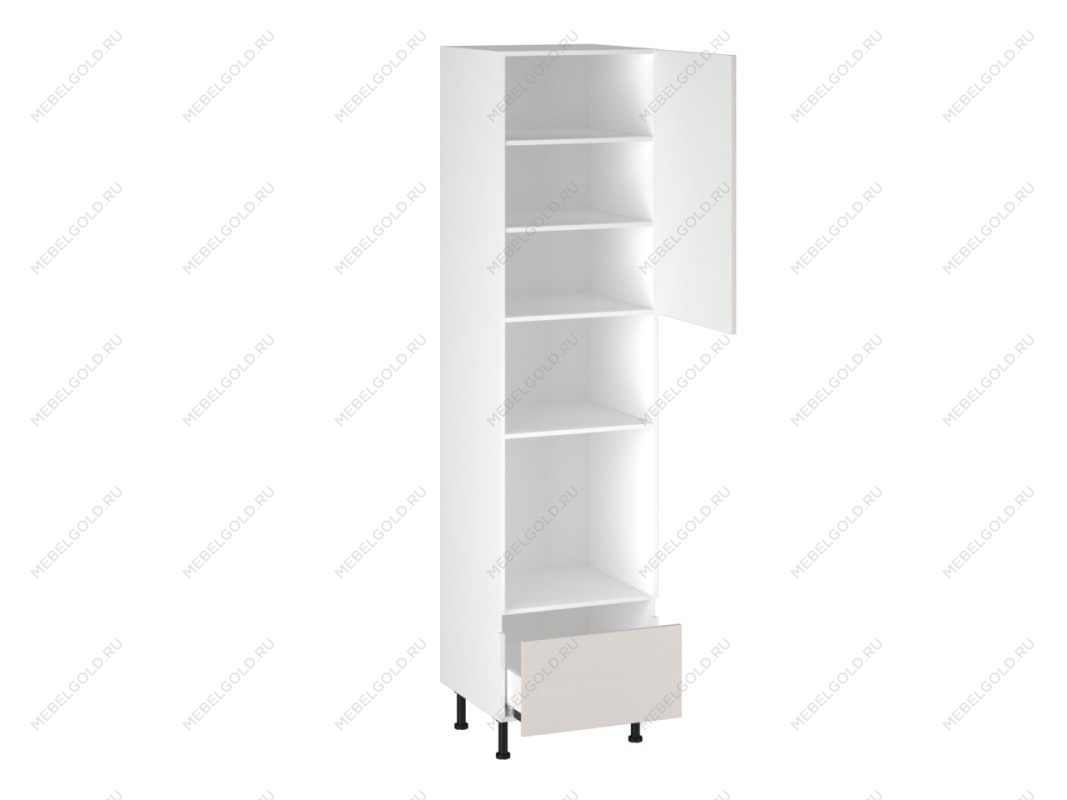 Шкаф-пенал 960 П-1, Виста (600*586*2456) Экокожа Белый, 26278 | изображение 1