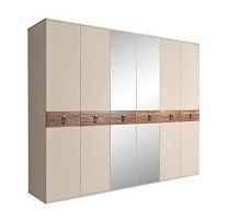 Шкаф 6-ти дв. с зеркалами Bogemia Wood Fa (Ваниль/Хром) БМШ1/6(Wo)
