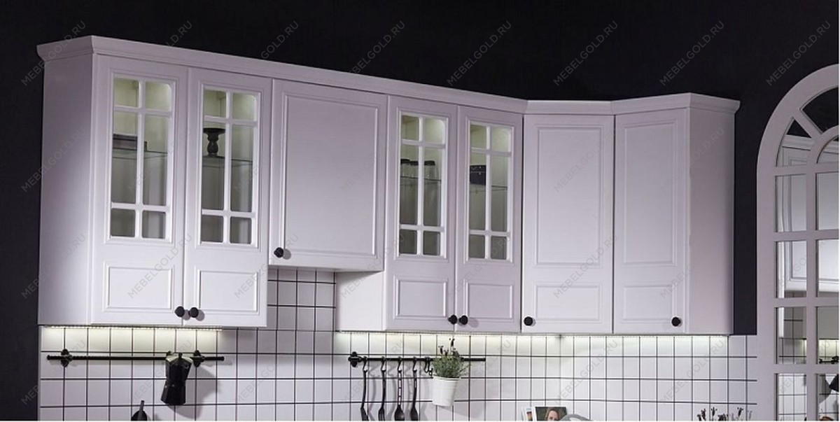 Карниз К-9 верхний, Бьянка (2440*24*84) Белый софт, 21136 | изображение 1