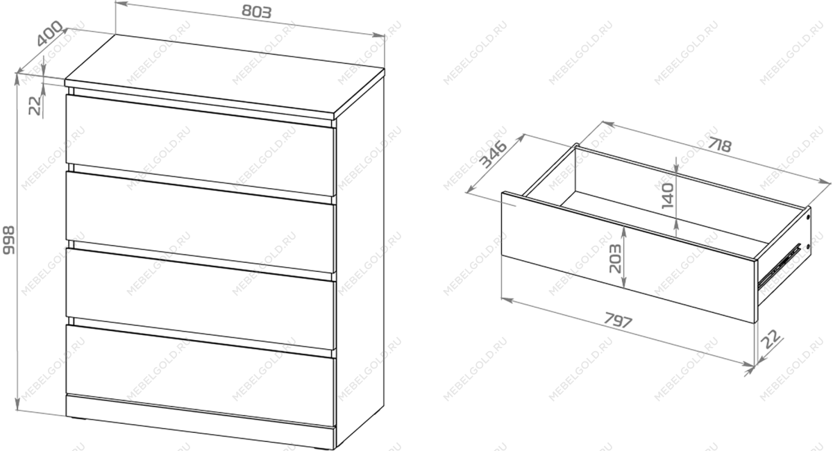 МАЛЬМ / VARMA Комод ИКЕА / IKEA 4, 80x100x40, пигмент, белый | изображение 4