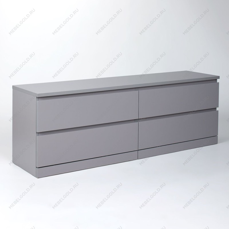 МАЛЬМ / VARMA Комод ИКЕА / IKEA 4D 160х54х40, серый | изображение 1