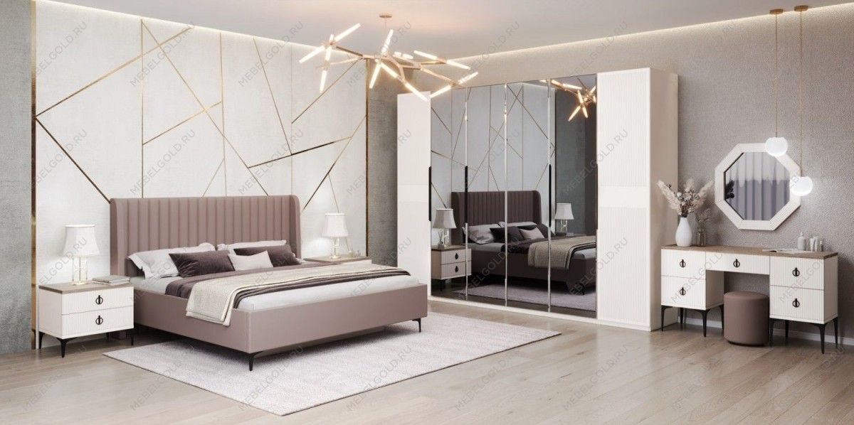 Спальня Стелла 6-дверная белый