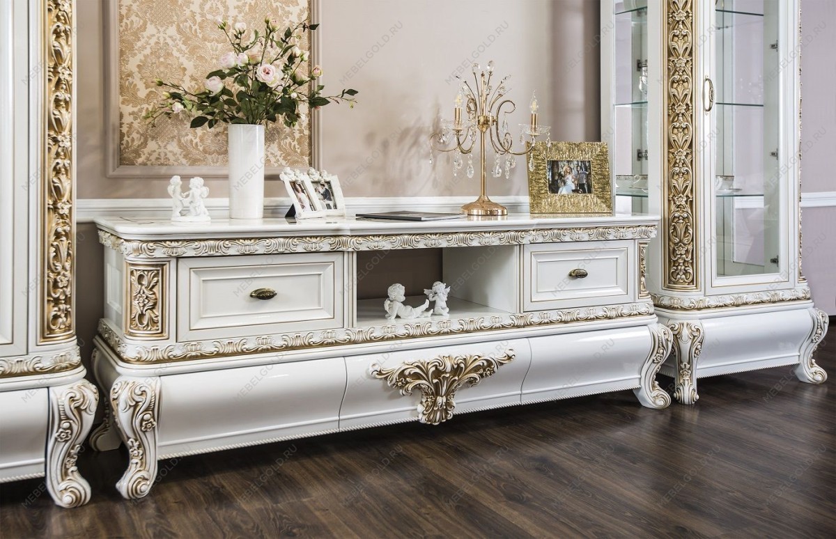 ТВ Тумба Алсу белый глянец | изображение 2