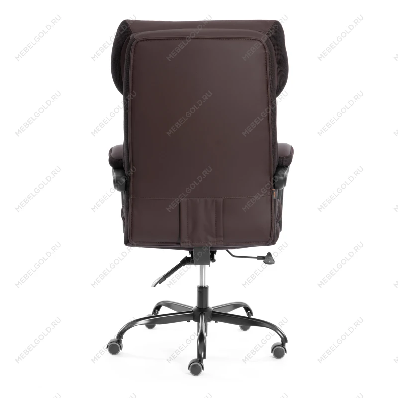 Кресло Chief metalBL, кож/зам/ткань, коричневый/коричневый стеганный, 36-36/36-36 стеганный/TW-24 | изображение 4