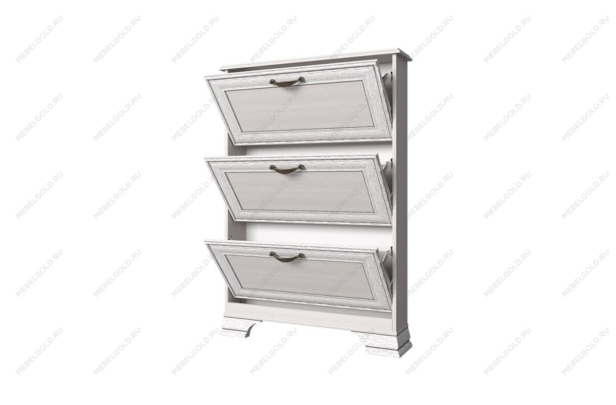 Обувница Тиффани 3D вудлайн кремовый | изображение 1