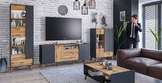 Гостиная Сканди Графит 1