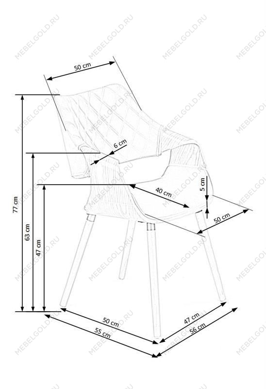 Стул кухонный Halmar K396 дуб (серый/дуб светлый) | изображение 5
