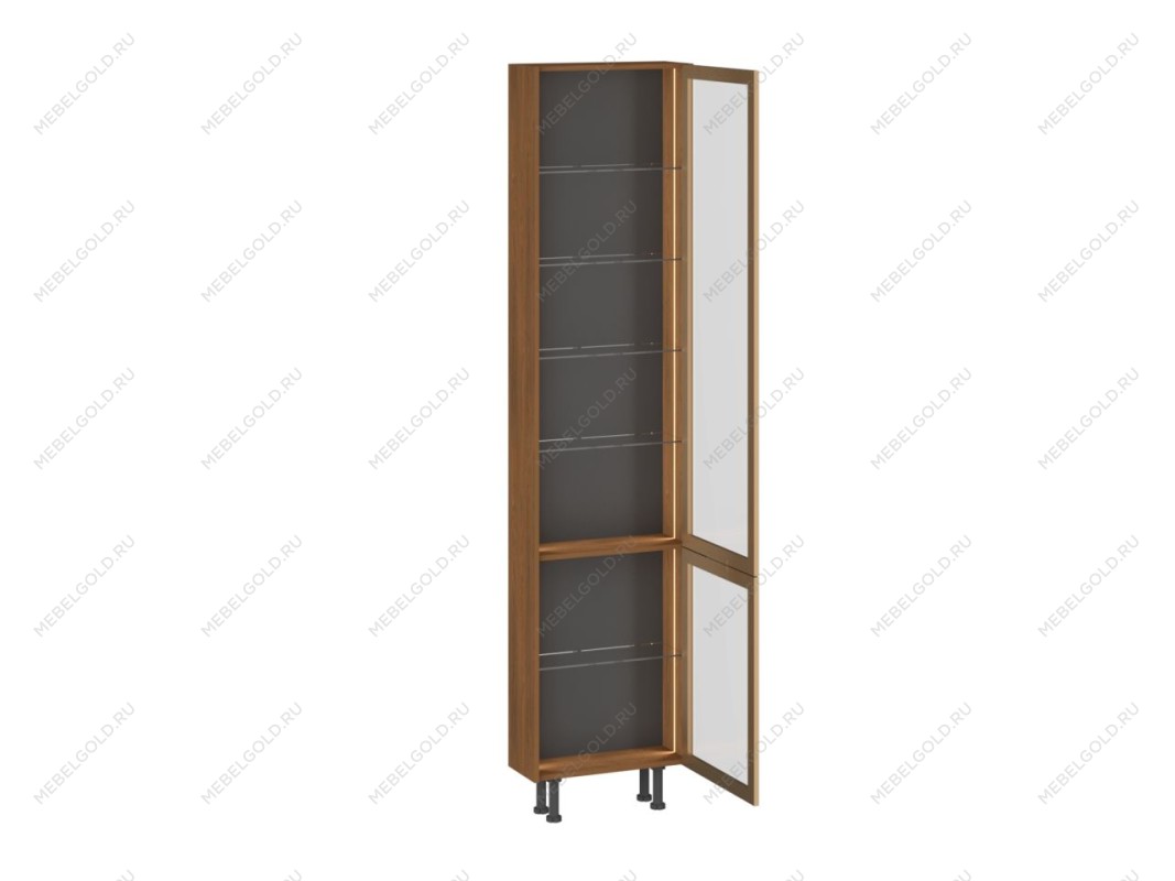 Шкаф-пенал 960 ПТ-1, Фьюжн (224*566*2456) Дуб Каселла коричневый/Золото, 27189 | изображение 3