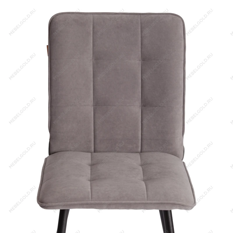 Стул обеденный Bari (2 шт. в упаковке), LT, велюр, серый/черный, 29, 41х55х89 см | изображение 5