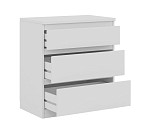 КАСТОР (KULLEN) комод ИКЕА / IKEA 3 ящика белый | изображение 2