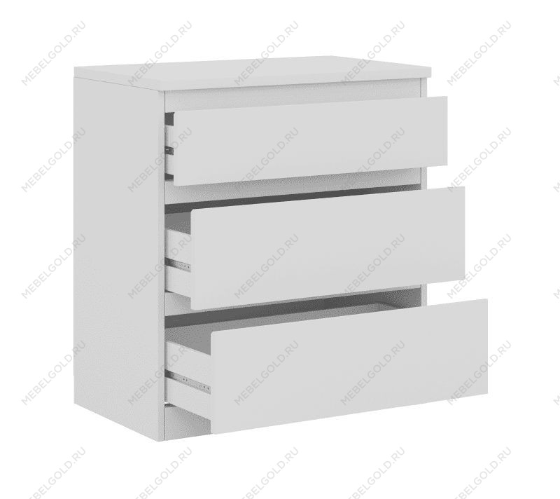 КАСТОР (KULLEN) комод ИКЕА / IKEA 3 ящика белый | изображение 2