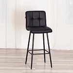 Барный стул Medeo/Медео, экокожа, черный, 45х56х113 см | изображение 10