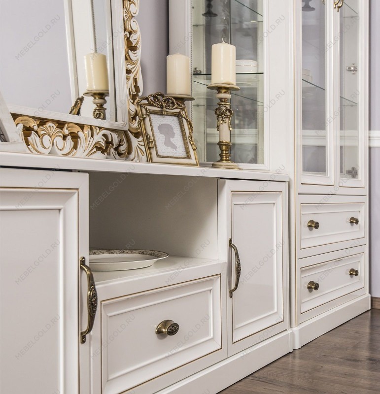 Гостиная Натали 1+тв+2 белый глянец | изображение 4