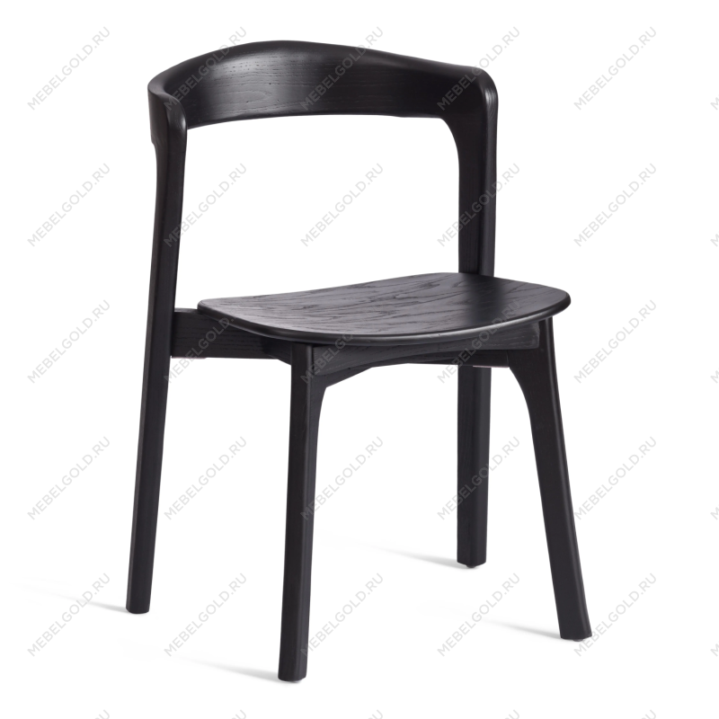 Стул ASGARD, дерево вяз, черный, 48х43х76 см