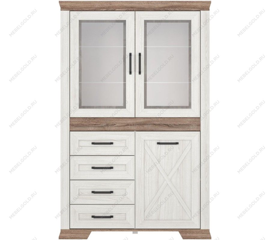 Шкаф с витриной Марсель REG2W1D4S