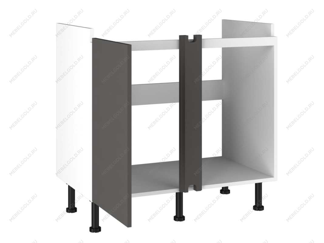 Стол под мойку угловой СМУ-100, Виста (900*534*870) Экокожа Серый, 26703 | изображение 1