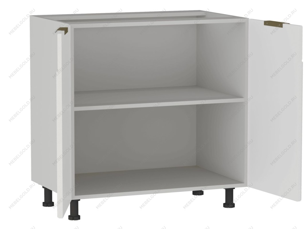 Стол 2-х дверный С-80, Берта (800*528*820) Экокожа Белый, 25309 | изображение 1