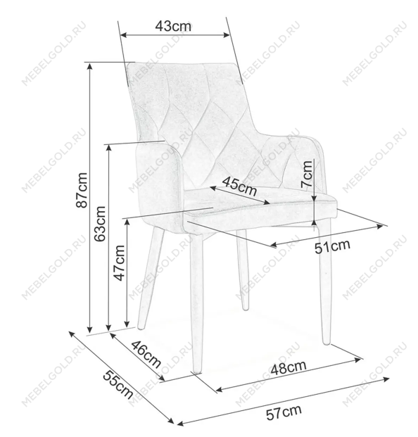 Стул кухонный Signal RICARDO (серый) | изображение 4