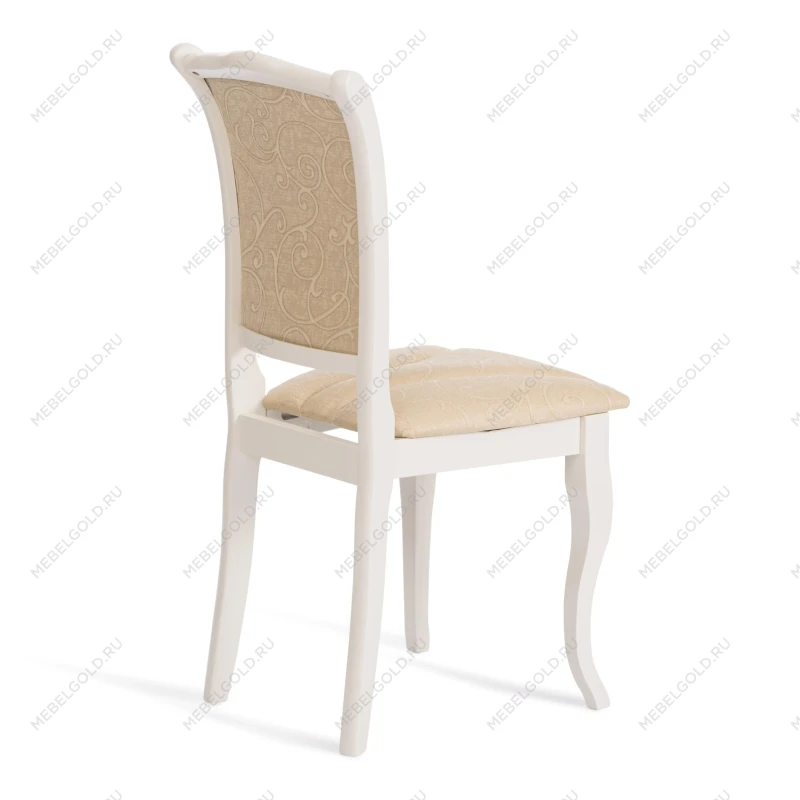 Стул Opera ( OP-SC ), дерево гевея, 45х53х97см, ivory white (слоновая кость 2-5), ткань бежевая (A168B) | изображение 2