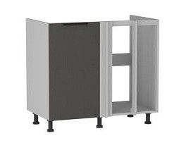 Стол под мойку угловой СМУ-100, Ватель (900*554*820) Экокожа Серый, 23313