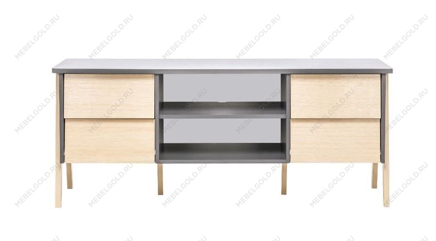 ТВ-тумба Сканди (Натуральное дерево/серый ясень) | изображение 1