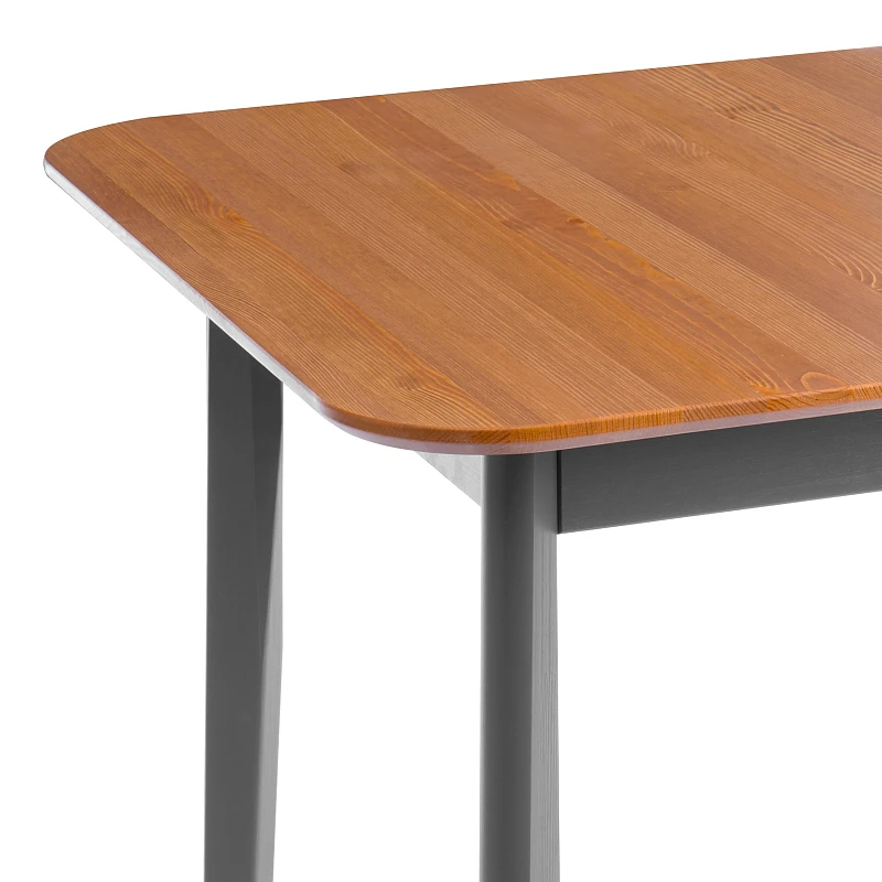 Стол Соната Люкс раздвижной/Sonata Lux extension table, массив сосны, антик /графит, 120-(150)х75х75 см | изображение 7