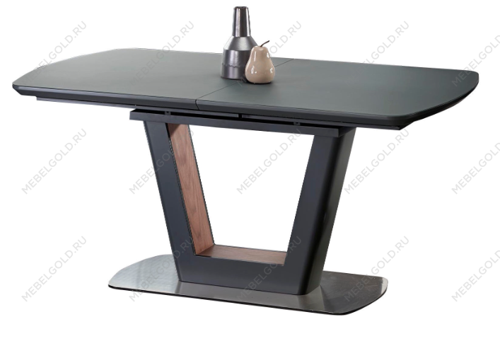 Стол обеденный Halmar BILOTTI, раскладной (темно-серый/орех)