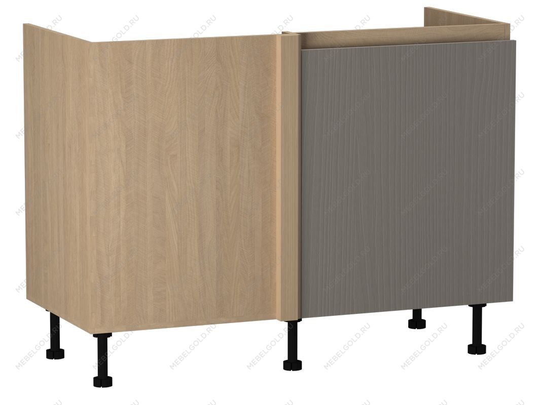 Стол под мойку угловой СМУ-120 правый, Женева (1154*534*870) Дуб Палермо/Серый камень , 22032