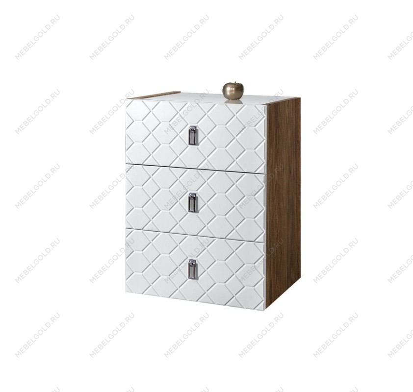 Комод Bogemia Woodline Fly Fa (Белый) (Lakobel/Хром) БМКМ-1