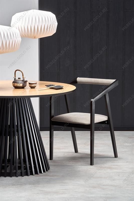 Стол обеденный Halmar MIYAKI 120 (дуб натуральный/черный) | изображение 7