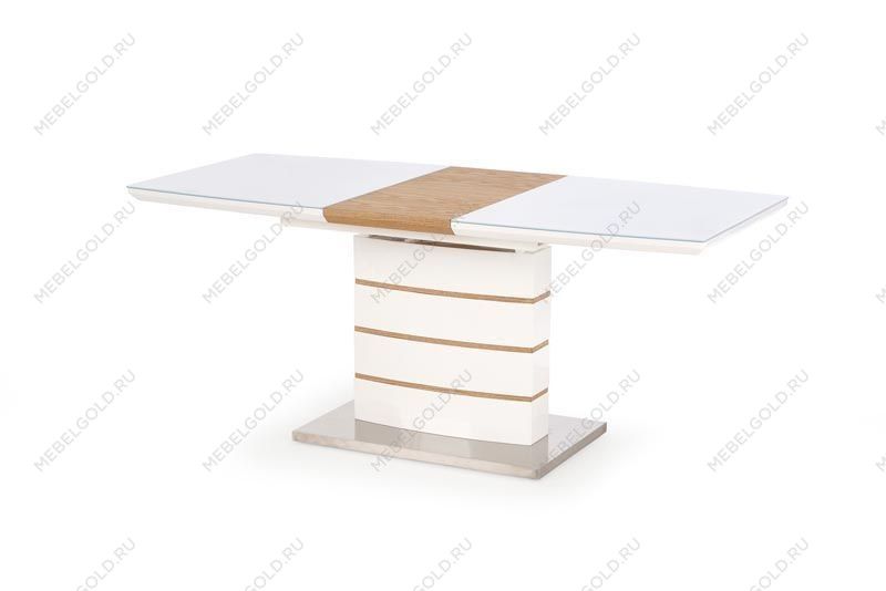 Стол обеденный Halmar TORONTO раскладной (белый/золотой дуб) | изображение 1