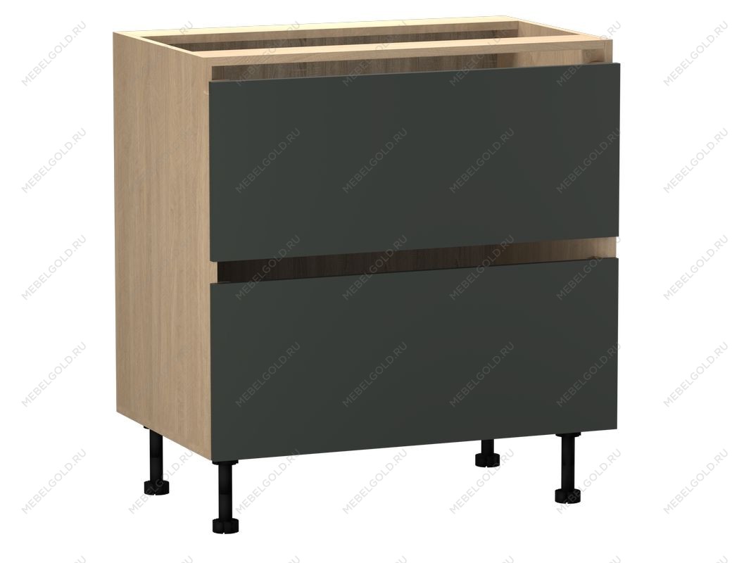 Стол с ящиками СЯ-80 (2), Женева (800*520*870) Дуб Палермо/Зеленый матовый, 21923 | изображение 1