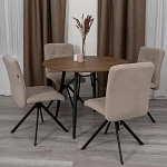 Стул обеденный Medeo, поворотный механизм 360, велюр, бежевый, 7 | изображение 8