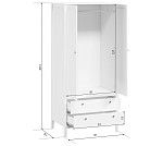 Шкаф Ева (Хельга) SZF2D2S/90 белый | изображение 3