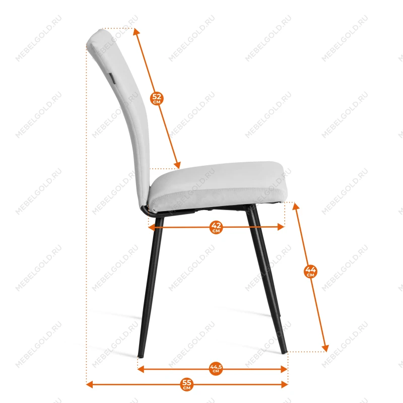 Стул обеденный Monte Carlo, TREND, экокожа, бежевая, 49х51х93 см | изображение 18