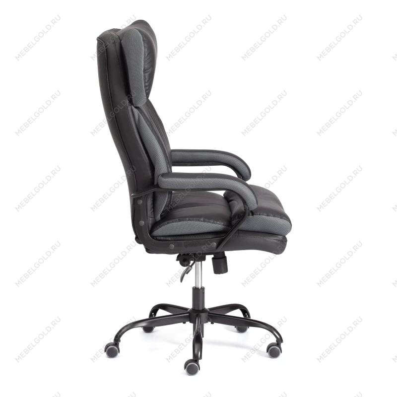 Кресло Duke metal BL, кож/зам/ткань, черный/серый, 36-6/12 | изображение 1