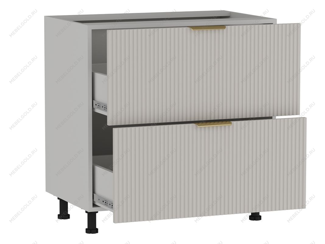 Стол с ящиками СЯ-2-80, Монза (800*523*820) Экокожа Бежевый, 23123 | изображение 1