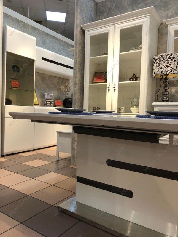 Стол обеденный Halmar MONACO, раскладной (бело-серый) | изображение 7