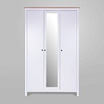 САГА шкаф 3 двери с зеркалом белый/ясень | изображение 2