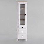 САГА шкаф с витриной 50 белый/ясень | изображение 2